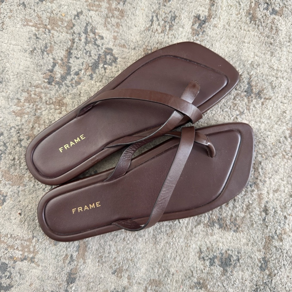 Frame Denim Dark Brown Women's Sandals